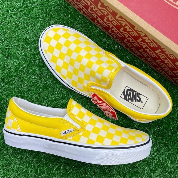 Vans Other - Vans Classic Slip On Checkerboard Yellow